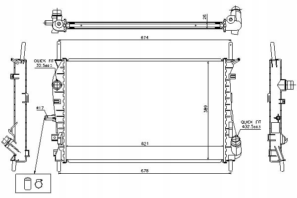 Радіатор двигуна ford mondeo st220 02- nis Зі Шроту