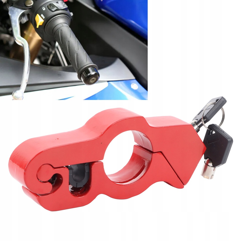 фото №6, Блокування керма червоний стоп алюміній з