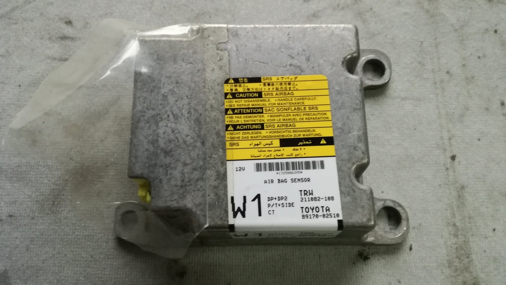 фото №1, Датчик подушек подушка безопасности corolla e12 89170-02510