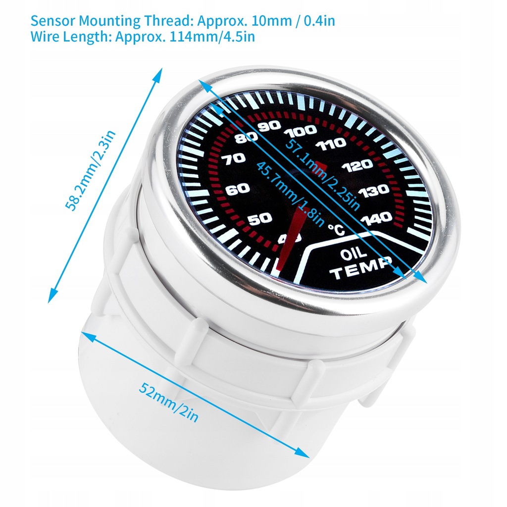 фото №9, Індикатор температури оливи 52mm addco + датчик