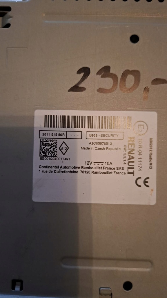 фото №1, Радіо renault captur 281151559r