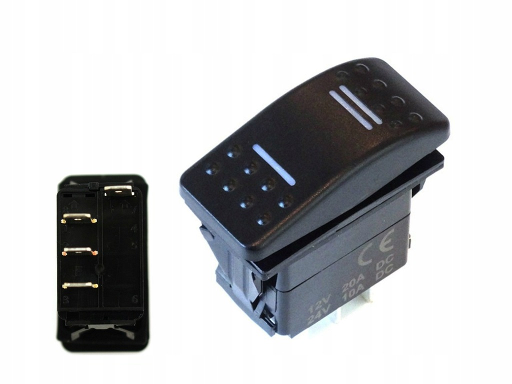 фото №1, Переключатель on-off-on 4pin белый