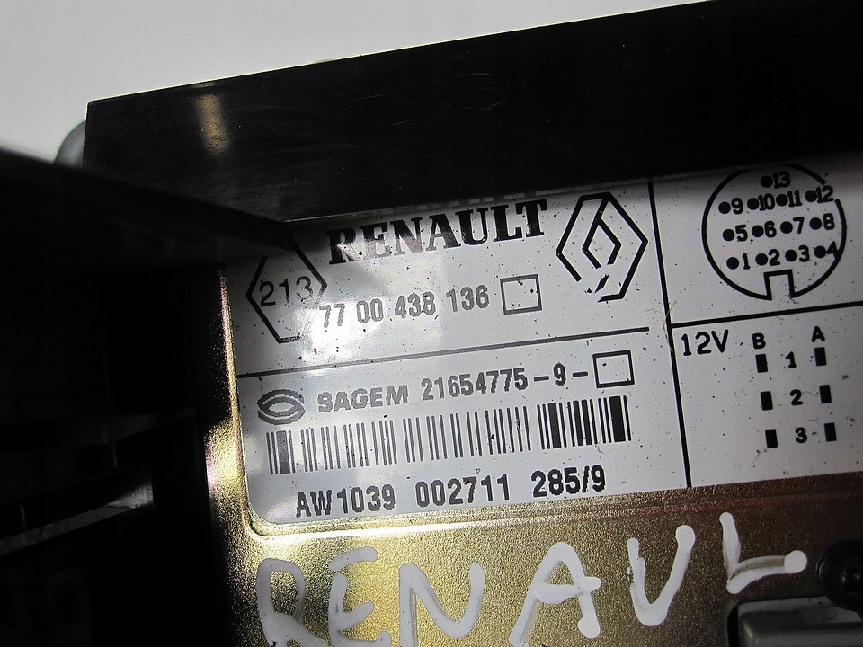 фото №3, Годинник дисплей renault scenic i 00r