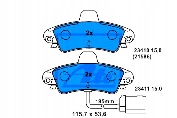 фото №1, Ate гальмівні колодки гальмівні ford cougar mondeo i mondeo i