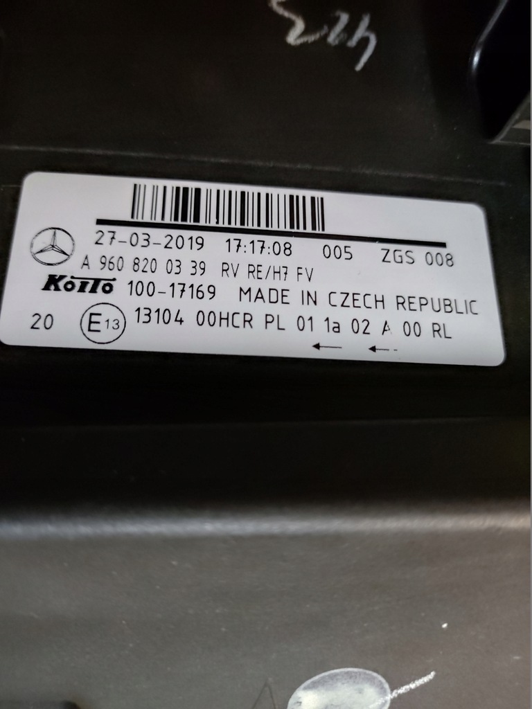 фото №3, Фара лампа r mercedes actros mp4 a9608200339