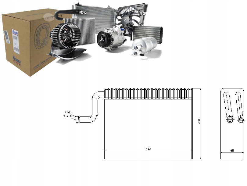 фото №1, Nissens 92150 випарник, електропроводка кондиціонера