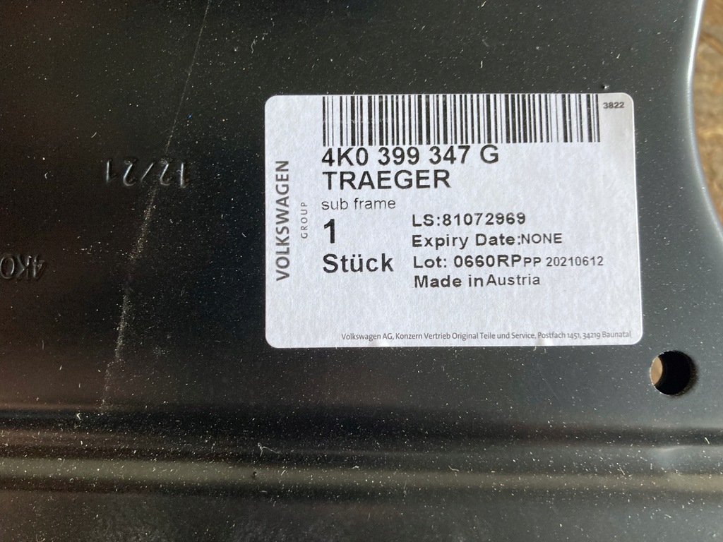 фото №5, Підрамник підрамник рама pod двигун audi a6 a7 4k0399347g