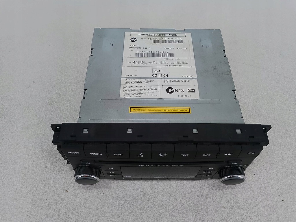 фото №7, Радио cd chrysler sebring iii 06-10 05107096ak