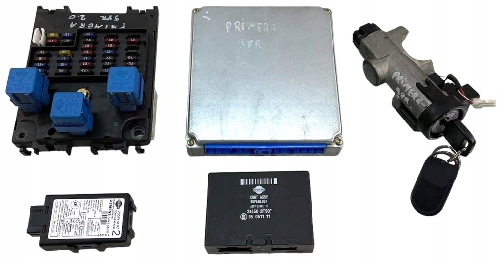 фото №1, Nissan primera p11 98 r 2.0 16v набір стартовий блок керування двигуна