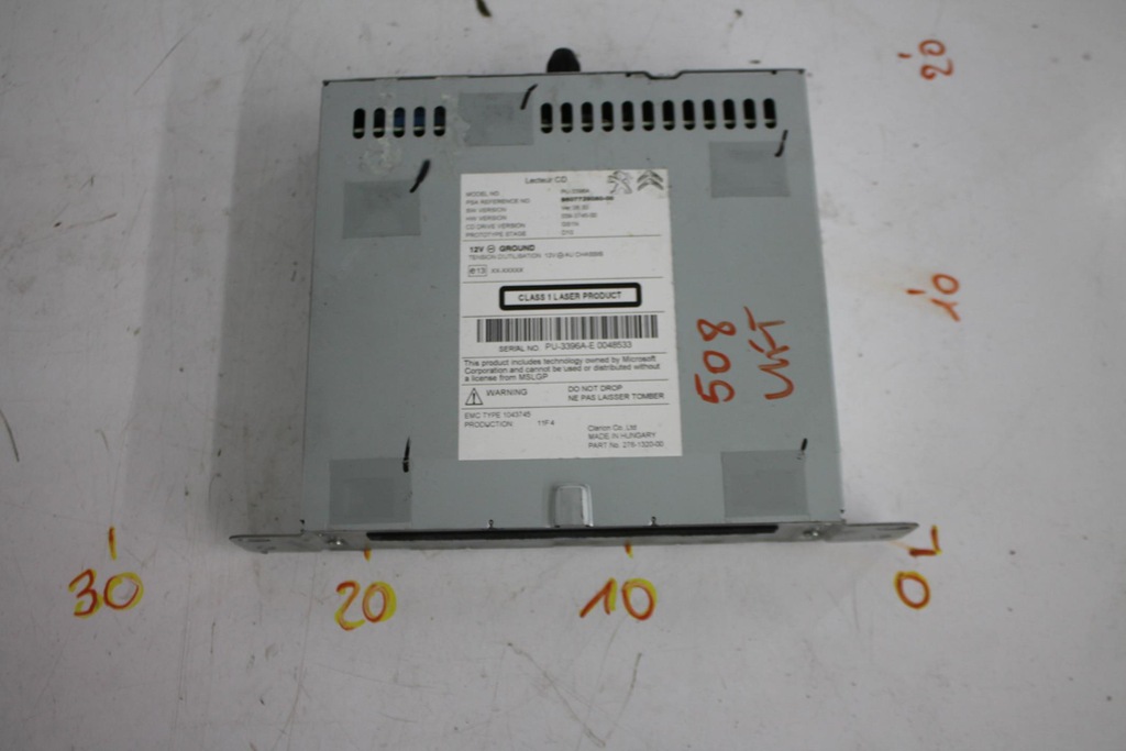 фото №2, Зчитувач привід cd радіо 9807729080 peugeot 508