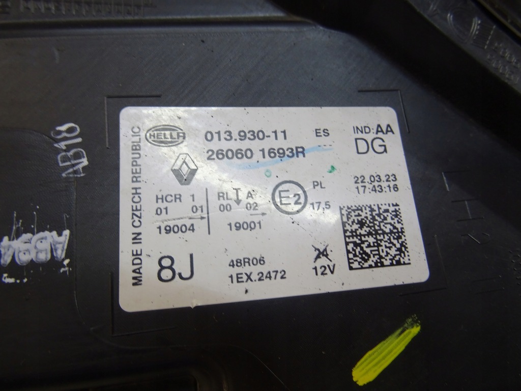 фото №11, Renault captur 2 ii full led лампа передня 260601693r llu europa