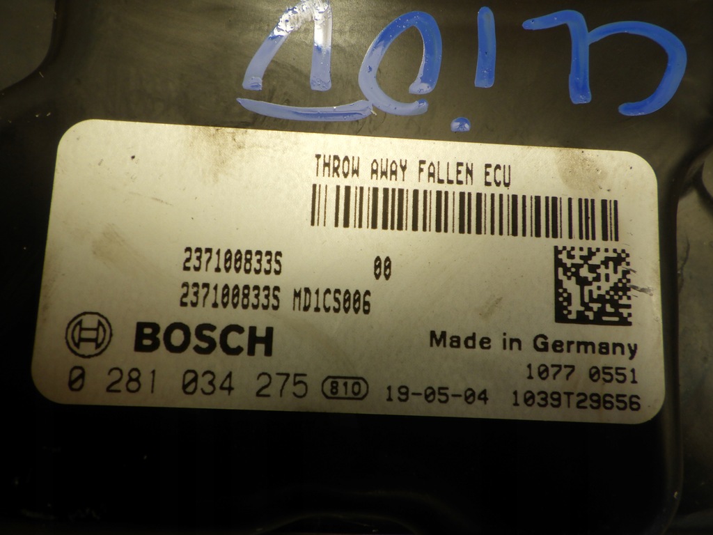 фото №4, Ecu блок керування renault clio v 1.5 dci 0281034275