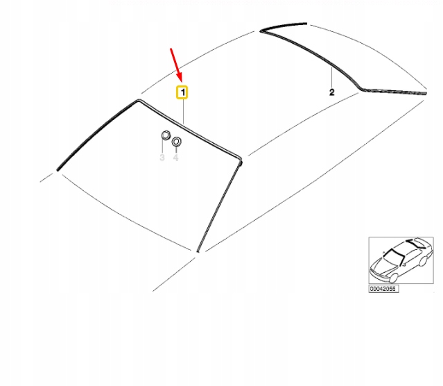 Bmw 3 купе e46 накладка верхньої скло передньої 51318208468 Ціна