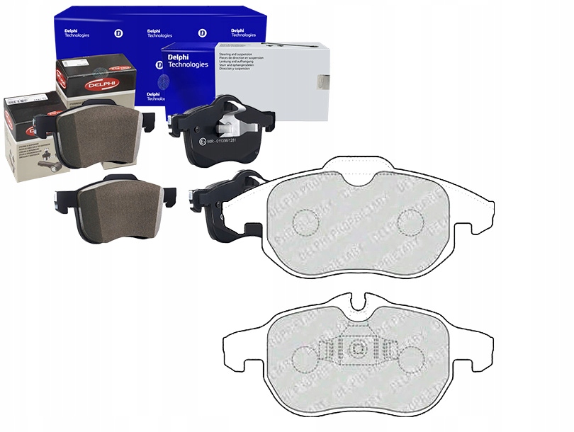Купить Delphi комплект тормозных колодок тормозных 1605137 1605282