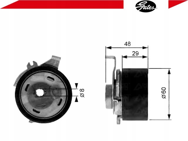 фото №2, Ролик натягувача ремінь розподільного валу [gates]