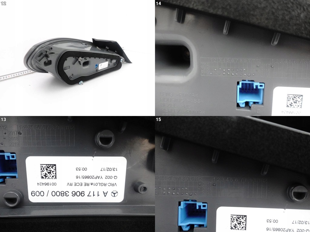 фото №13, Mercedes cla c117 x117 lift mopf 16-19 лампа led правая w крыло задняя europa