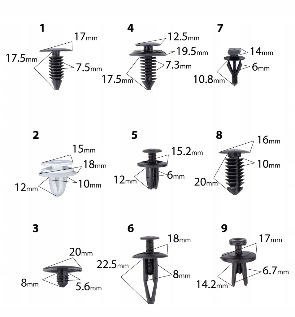 Клипсы штифты клипсы автомобильные do обивка автомобиля 420 el 4 ściągacze wyjmak в Украине