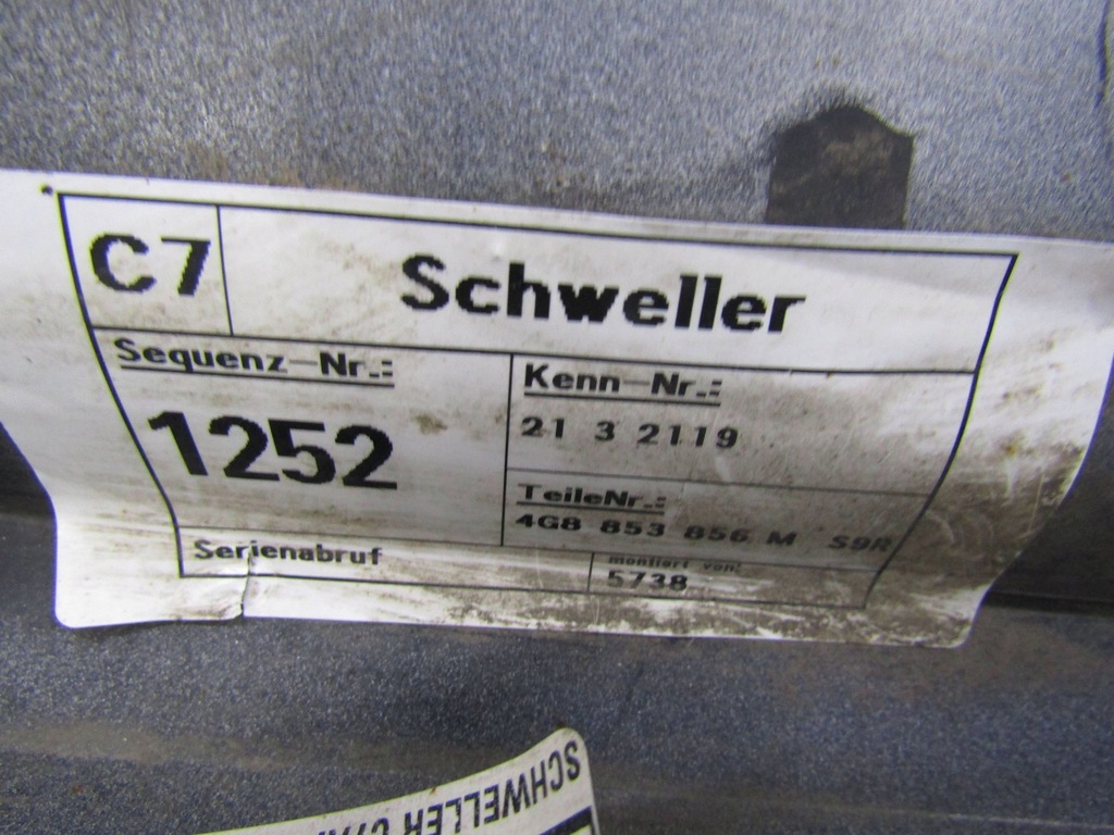 фото №11, Audi a7 4g s-line lift молдинг поріг права 14r-- 4g8853860j