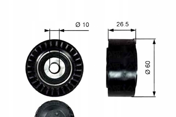 фото №2, Gates ролик ремень - ремень клиновой 16114229 9642655