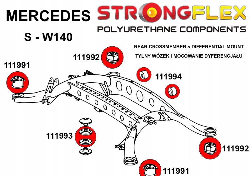 фото №2, 111994b - втулка заднього диференціал - задня strongflex