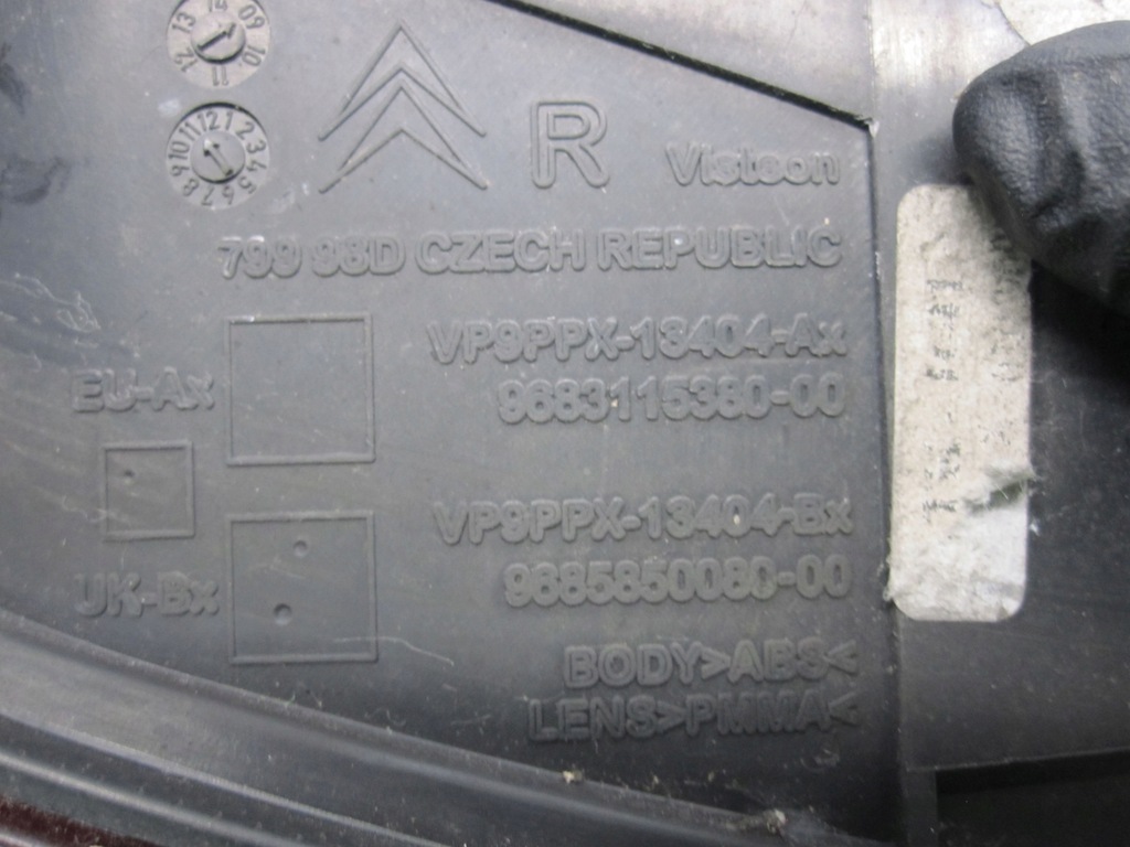фото №7, Citroen ds3 10r лампа правий задня 9683115380 vp9ppx-13404