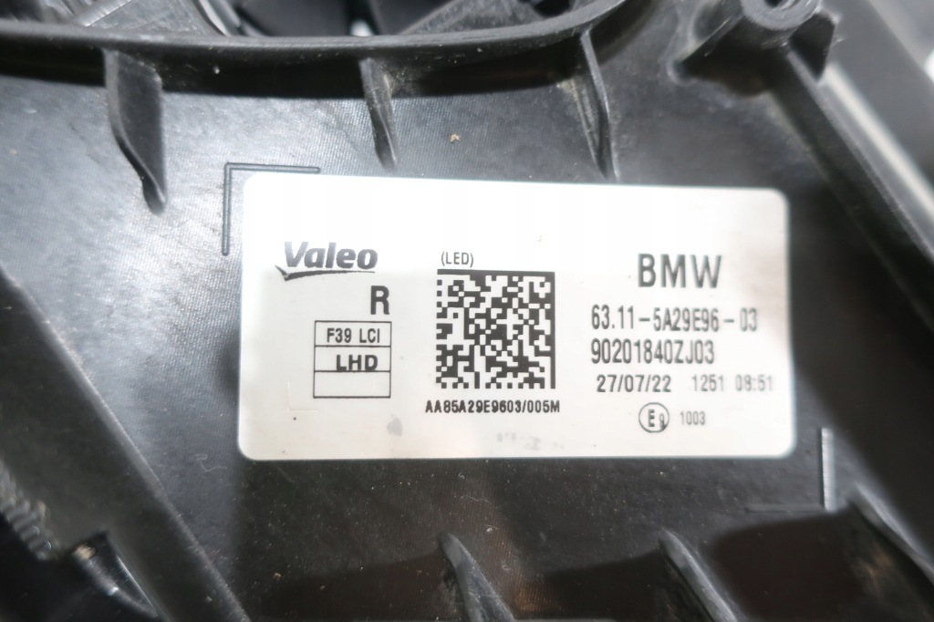 Фара передня перед правий bmw x2 f39 рестайлінг  full led 5a29e96 Оригінал