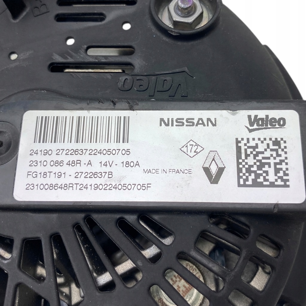 фото №16, Генератор 180 a renault trafic talisman espace v koleos ii 231008648r