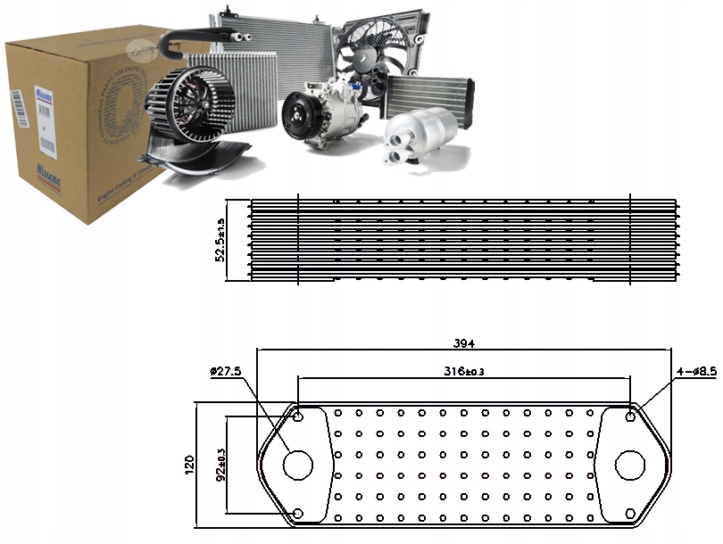 фото №1, Радиатор масла scania 4 l/p g r s p g r t dc09.113-dt12.14 05.96-
