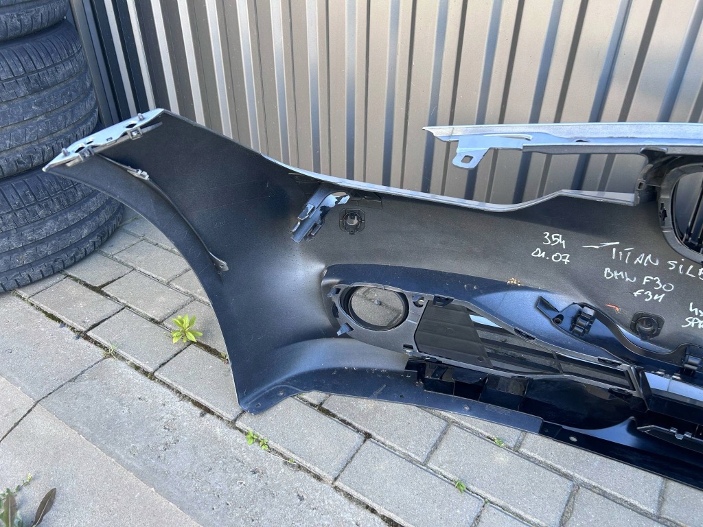 фото №8, Bmw 3 f30 f31 бампер перед передний kompletny 4xpdc омыватель 354 titansilber