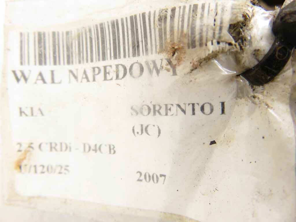 фото №9, Wał приводной kia sorento i jc 2.5 crdi 170 - d4cb 491003e320