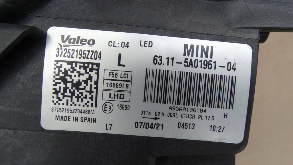 Фара левый перед 5a01961 mini f55 f56 рестайлинг  full led Цена