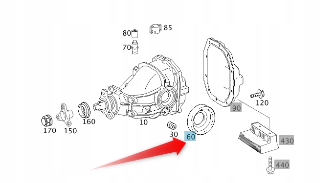 Сальник полуось задняя mercedes w211 Доставка