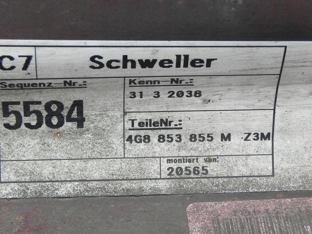 фото №6, Audi a7 c7 s7 lift lz3m s line молдинг накладка порог порог правая