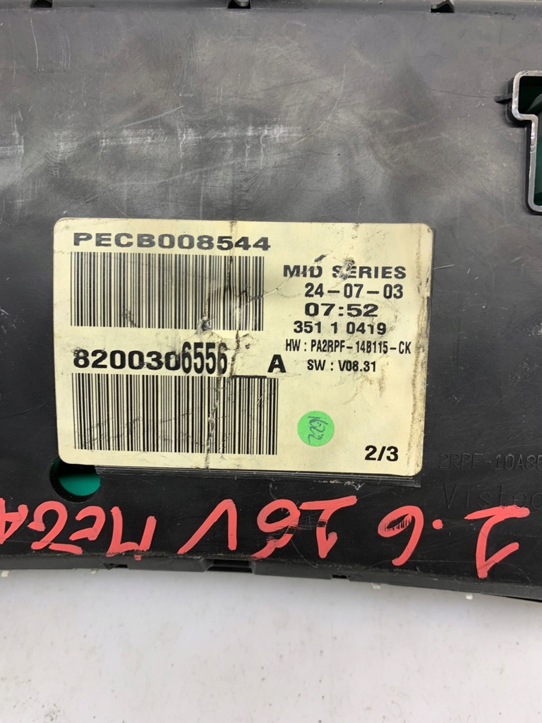 фото №5, Счетчик приборная панель 8200306556a renault