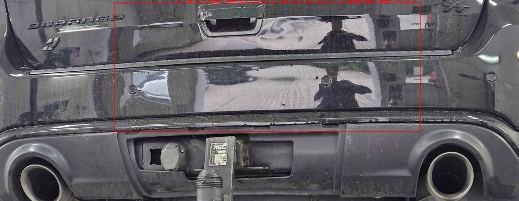 фото №14, Dodge durango rt 18-21 задня бампер верхній нижній накладки hak кришка багажника багажника