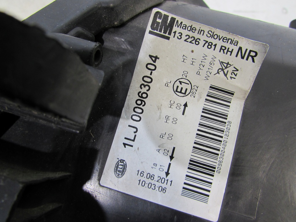 фото №10, Лампа правая перед передняя opel insignia 1lj009630-03 a