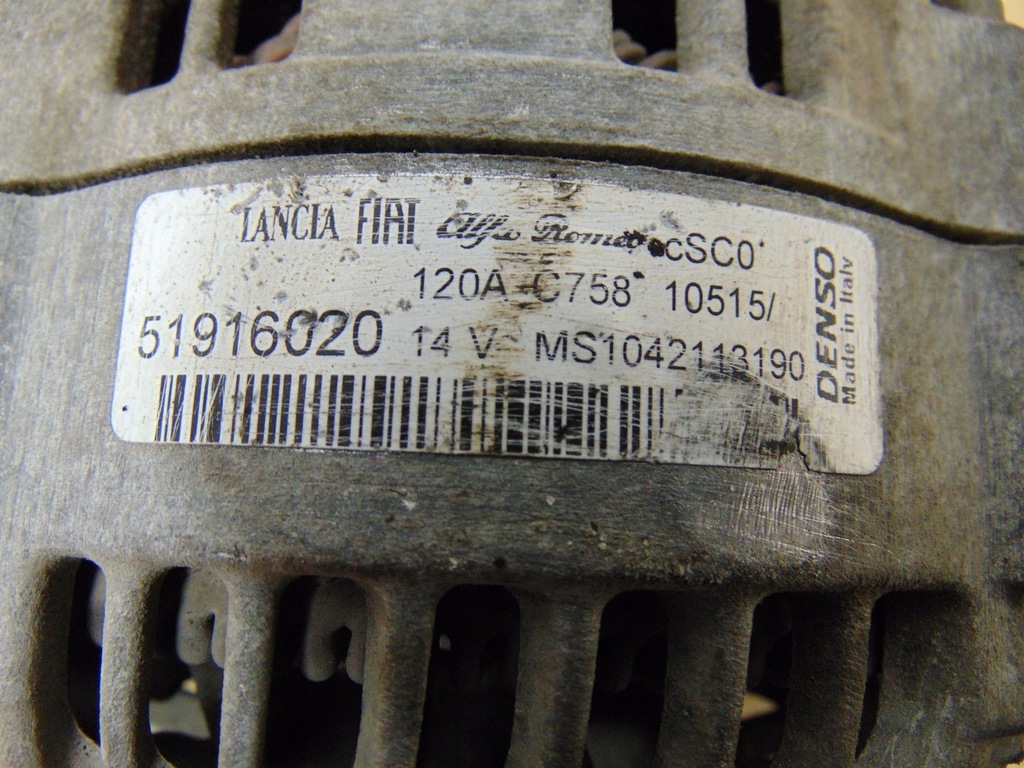 фото №11, Генератор opel combo d 1.3 cdti 51916020 120a