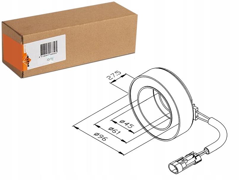 фото №12, Nrf 38470 катушка, сцепление электромагнитный компрессор