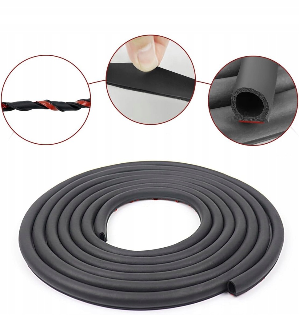 фото №15, Прокладка do дверь автомобильных, 5 m, универсальный профиль уплотнительный