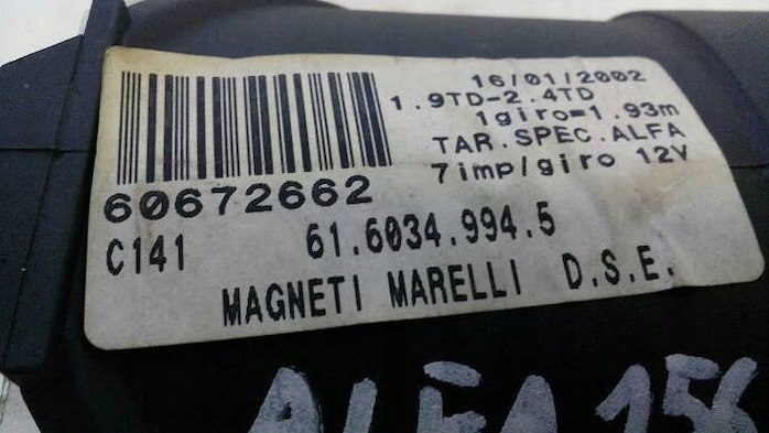 фото №7, Лічильник alfa romeo 156 1.9 jtd 2002r. 60672662