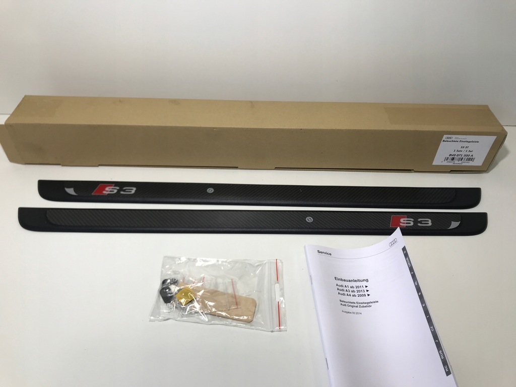 фото №1, Молдинг поріг підсвічена audi a3 s3 карбон