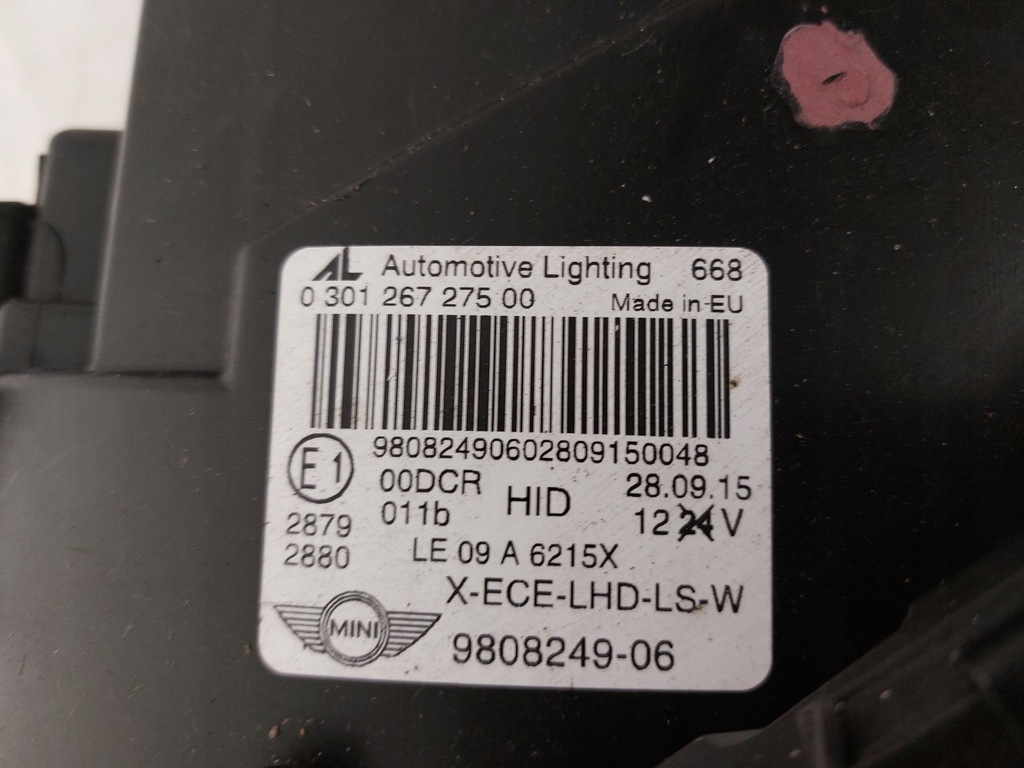 фото №13, Лампа лівий перед передня mini countryman bi-xenon r60 eu