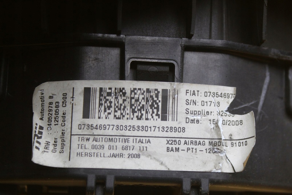 фото №7, Подушка подушка безпеки керма лівий перед передня peugeot boxer ii 07354697730