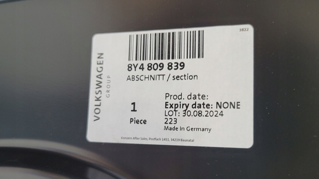 фото №8, Обшивка ліва поріг блок двигуна 8y4 audi a3 s3 sportback 2020- 8y4809839