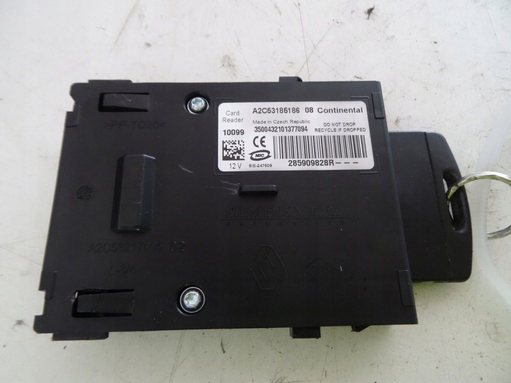 фото №1, Считыватель карты 285909828r renault scenic iii