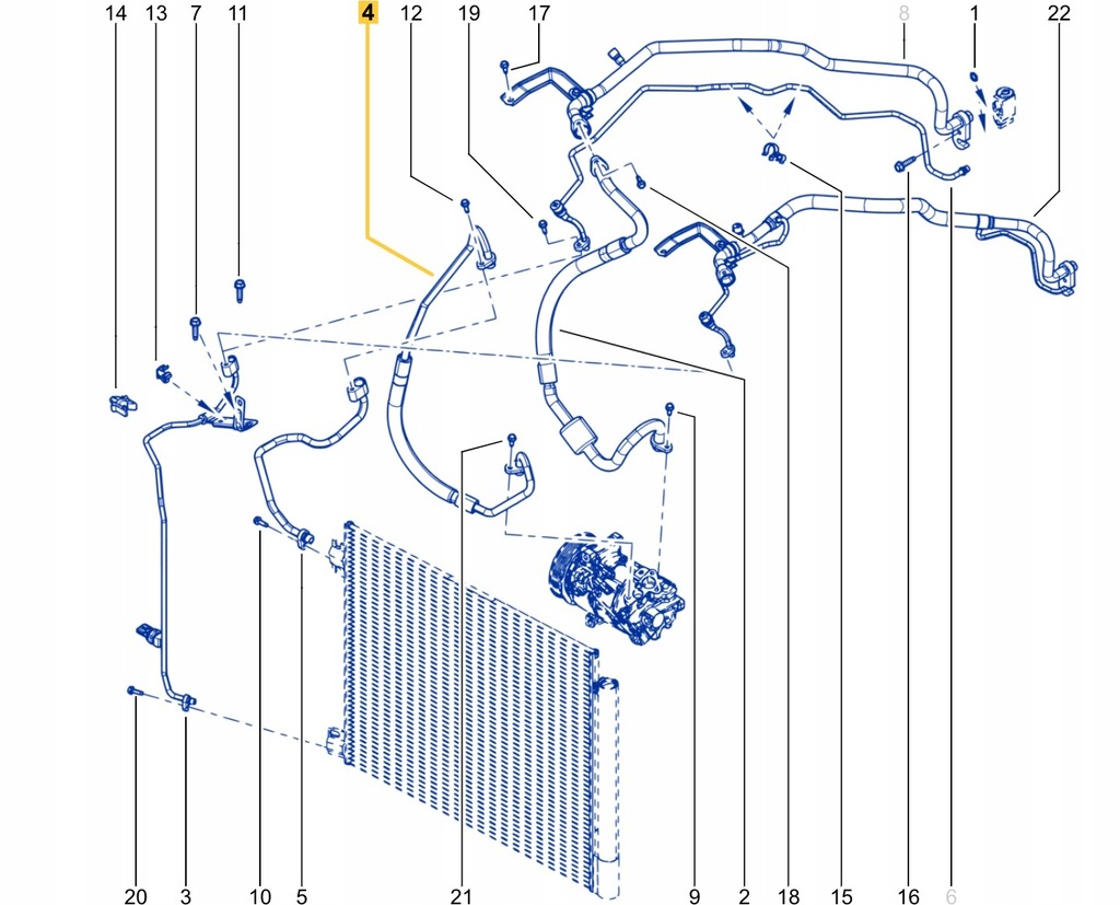 фото №12, Шланг кондиціонера renault koleos ii 2.0 dci