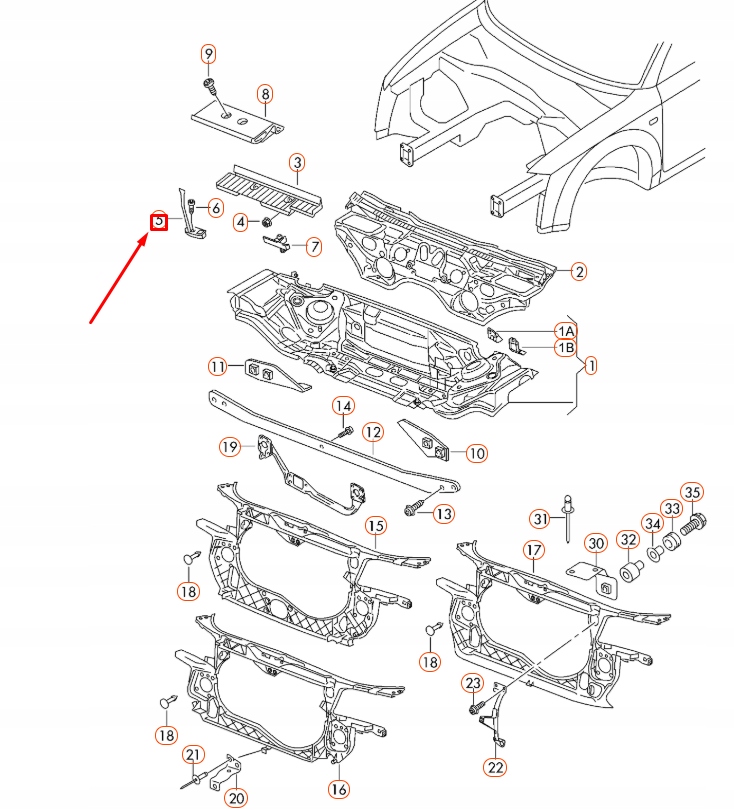 фото №6, Молдинг стяжная do аккумулятора vag audi a4 avant 2005-2008 оригинальный
