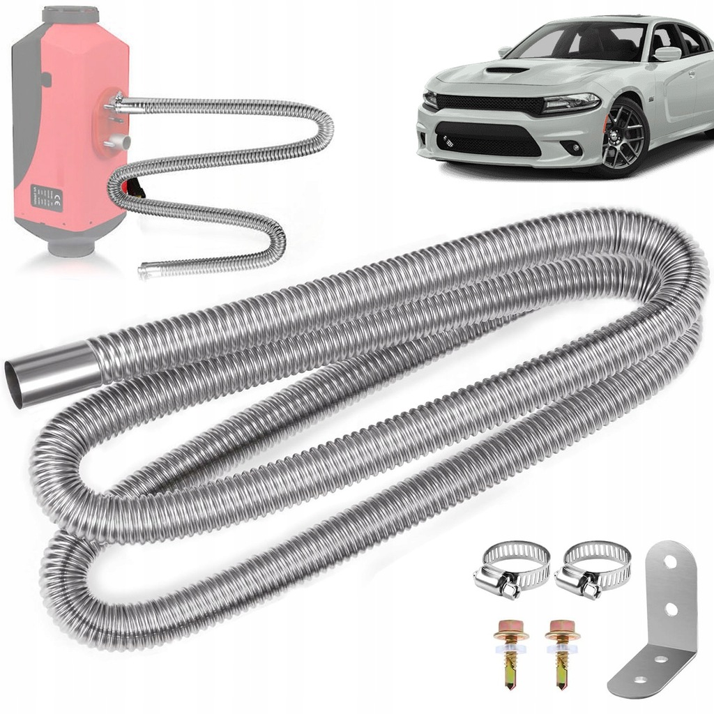 фото №1, Wąż випускний do автомобіля труба обігрівача повітря труба вихлопна 2,5 cm