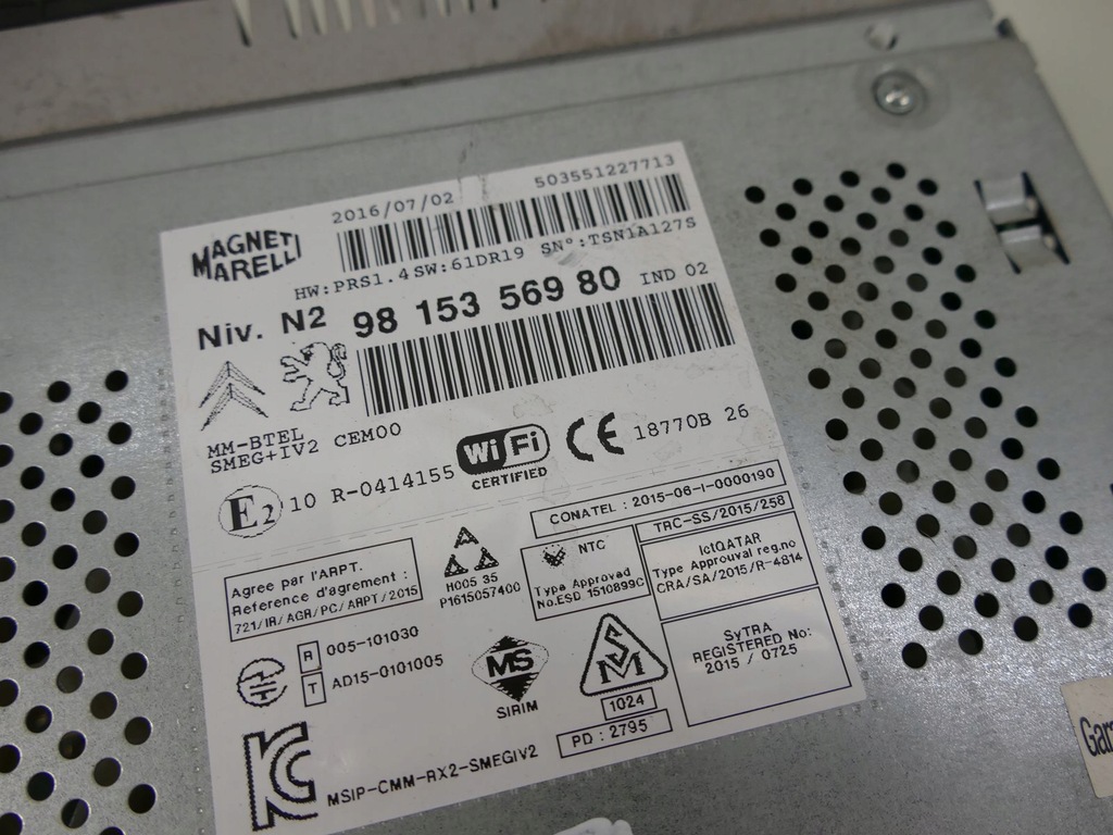 фото №2, Peugeot 208 lift радіо навігація модуль радіо 9815356980