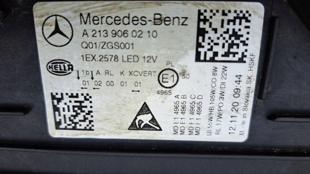 фото №6, Mercedes e-klasa w213 lift full led лампа kpl